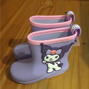 NEW Kuromi Rain boots for girls size 10